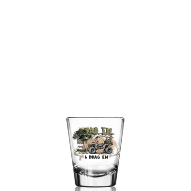 Copy of Tag 'Em & Drag 'Em - Hunting Whiskey Glass - 6 PCS MOQ