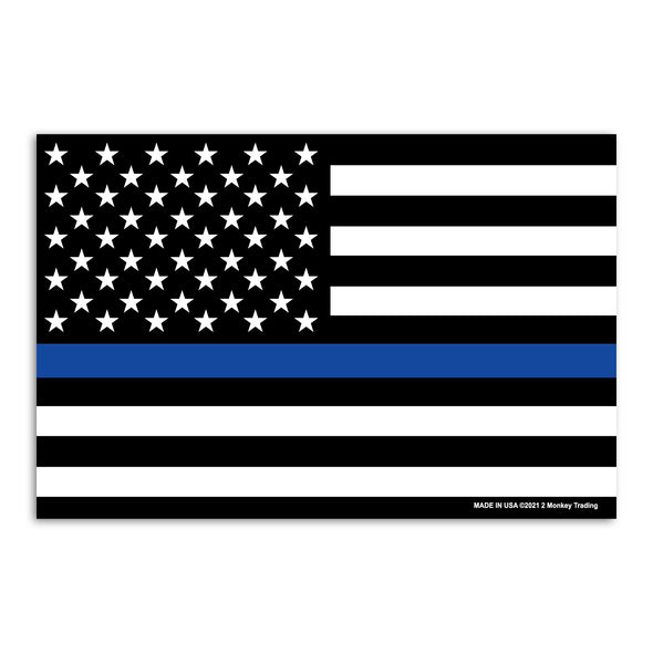 Thin Blue Line Flag Decal