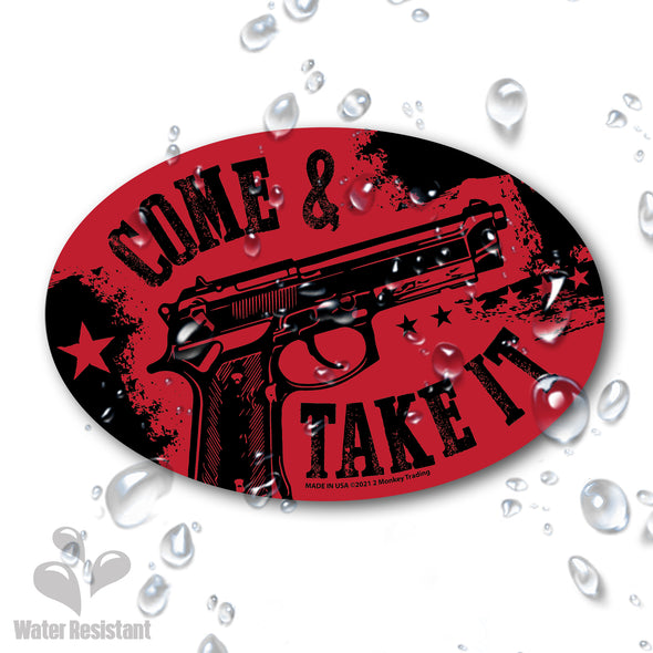 Come And Take It Oval Decal