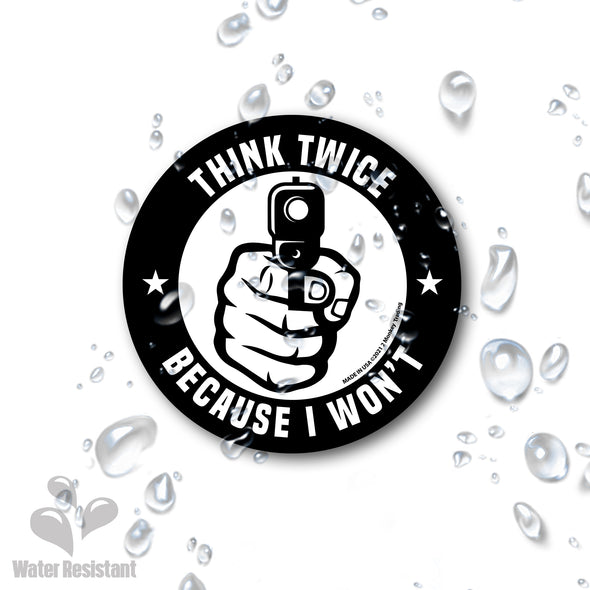 Think Twice Decal