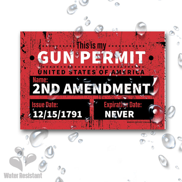 Gun Permit Decal