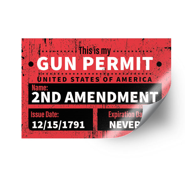 Gun Permit Decal