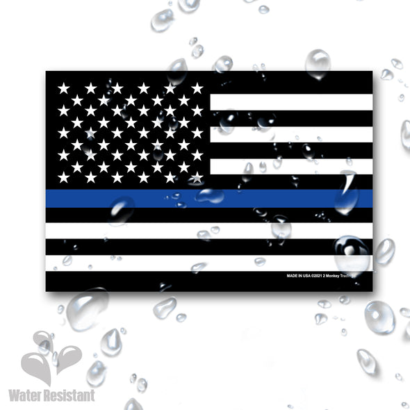 Thin Blue Line Flag Decal