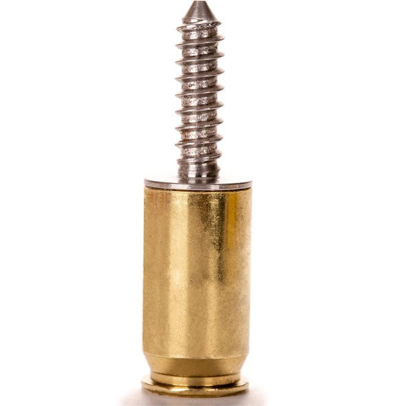 .45 Caliber Bullet License Plate Fasteners (2 Pcs) - Brass