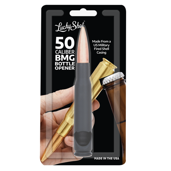 .50 Caliber Bullet Bottle Opener Spirit Series - Molon Labe in Black Blister Pack Packaging - 2 Monkey Trading LLC