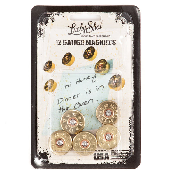 12 Gauge Real Bullet Magnets Package
