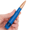 50 Caliber Bullet Bottle Opener in Blue - Blister Pack Packaging - 2 Monkey Trading LLC