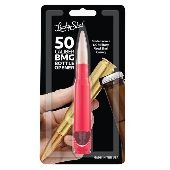 .50 Caliber Bullet Bottle Opener Spirit Series - 'Merica Est. 1776 in Red Blister Pack Packaging - 2 Monkey Trading LLC